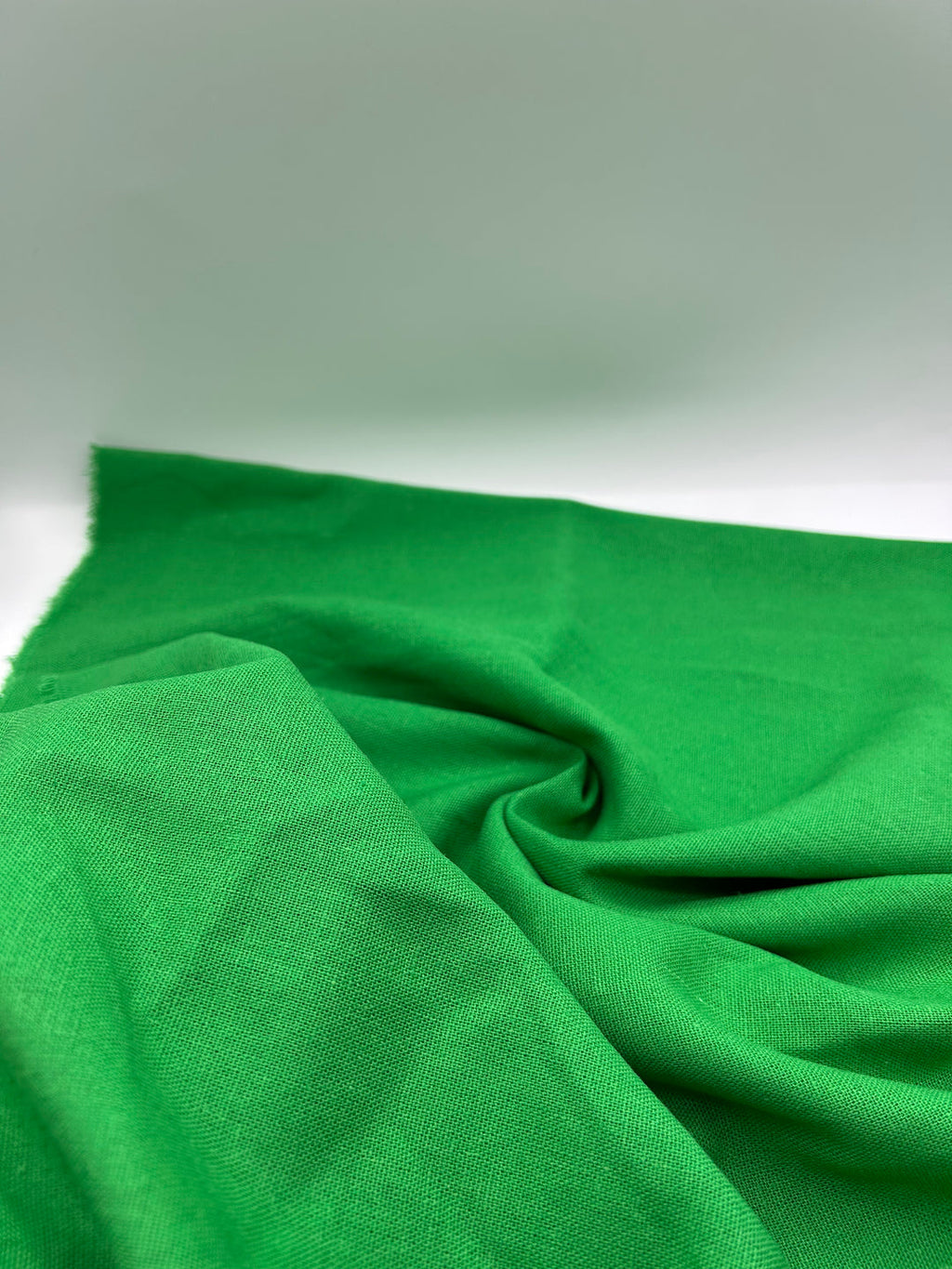 Viscose Linen Fabric in Benetton Green - 57" wide, sold by the yard