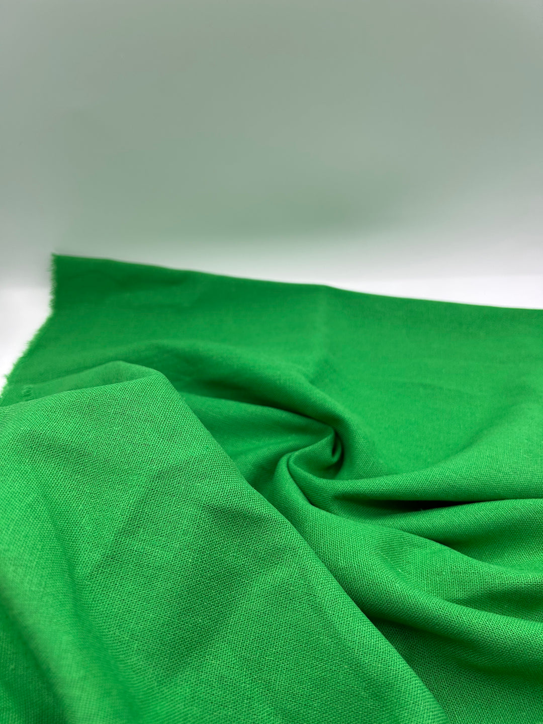 Viscose Linen Fabric in Benetton Green - 57" wide, sold by the yard