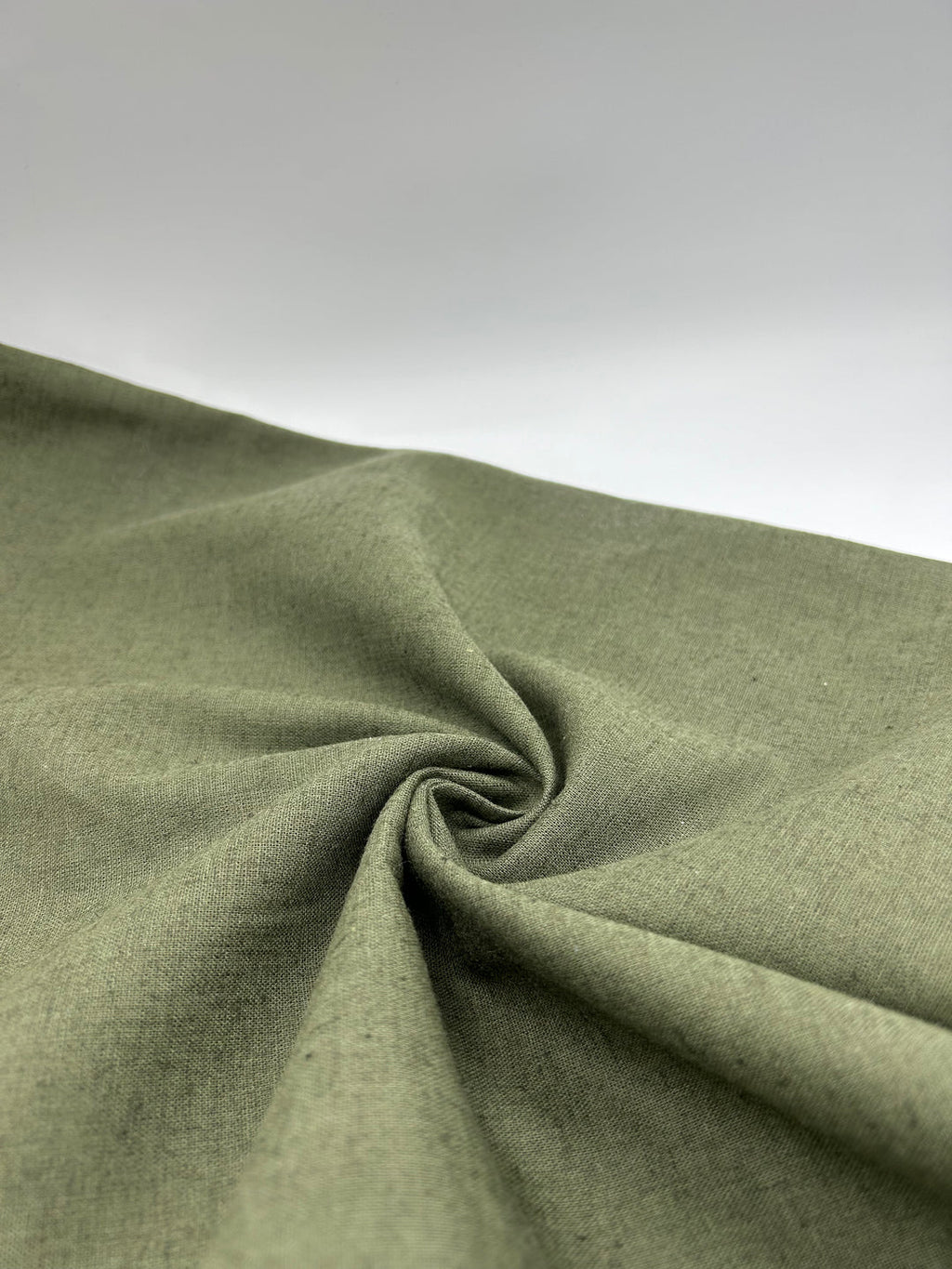 Cotton Linen Fabric in Khaki - 57" wide, sold by the yard