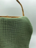 Double Gauze Muslin Fabric in Almond Green - 57" wide, sold by the yard