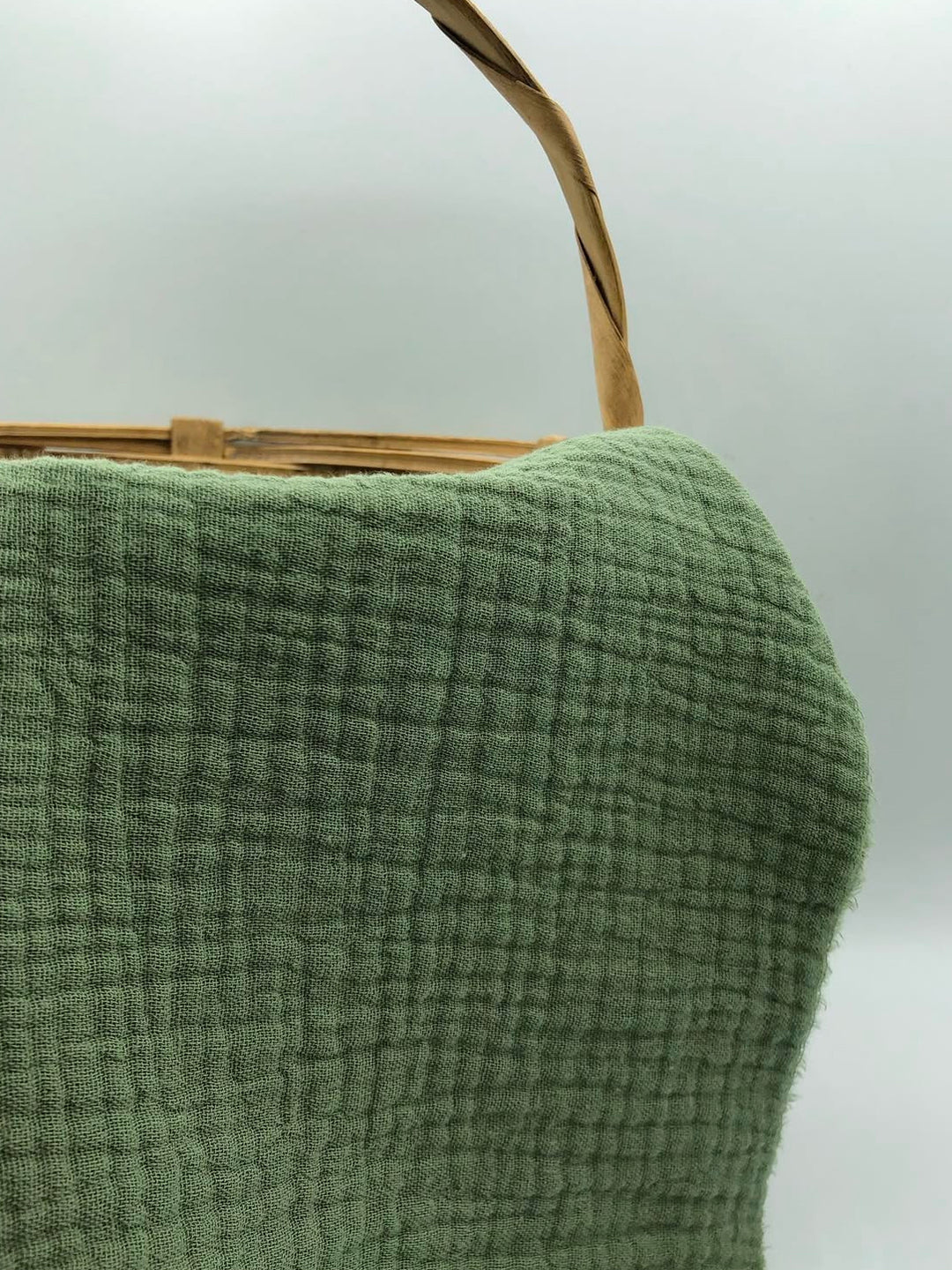 Double Gauze Muslin Fabric in Almond Green - 57" wide, sold by the yard