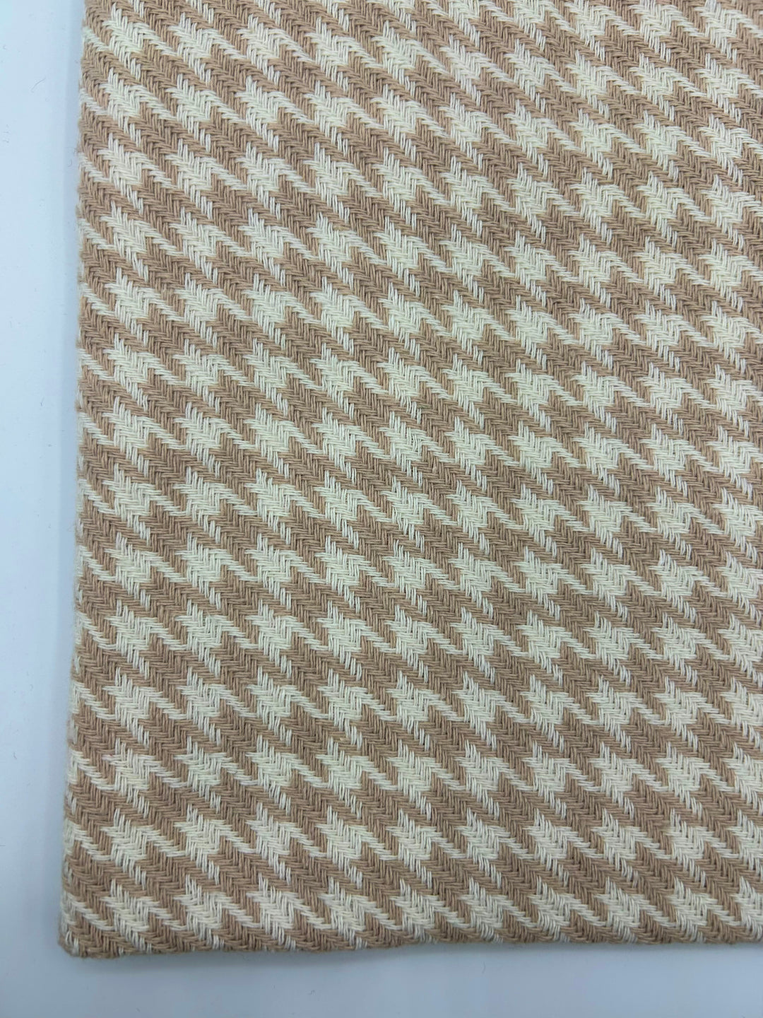 Houndstooth Wool-Blend Coating in Beige - 59" wide, sold by the yard