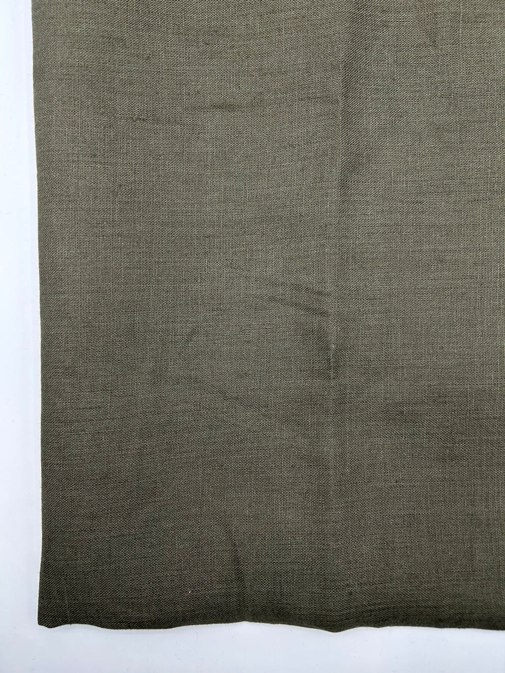 100% Linen Fabric in Olive Khaki - 57" wide, sold by the yard