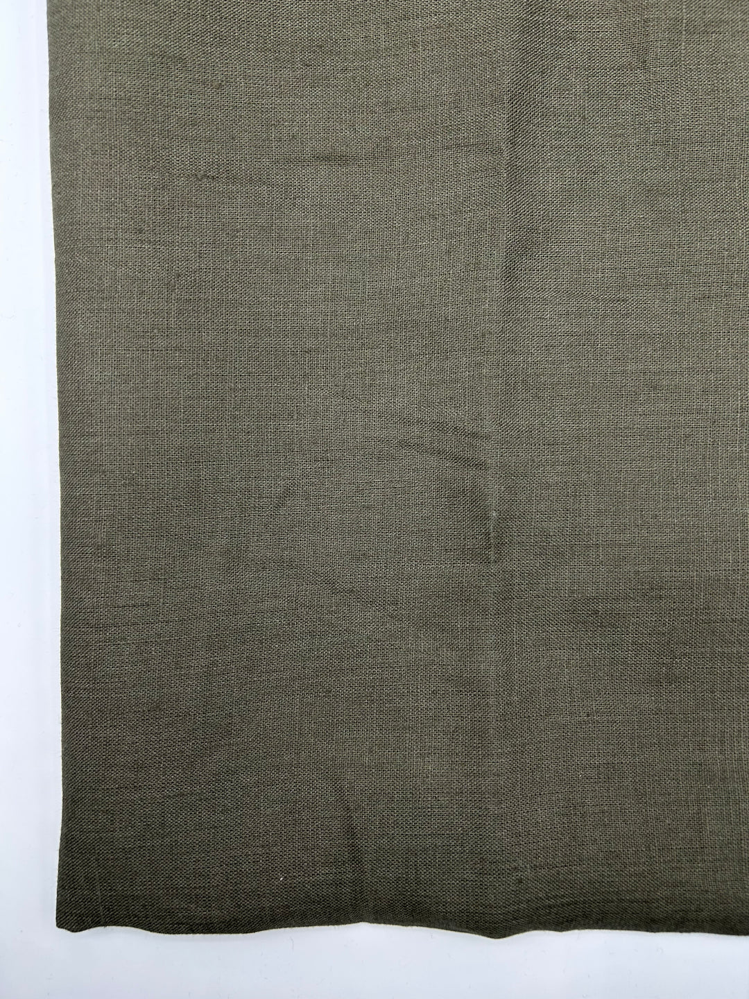 100% Linen Fabric in Olive Khaki - 57" wide, sold by the yard