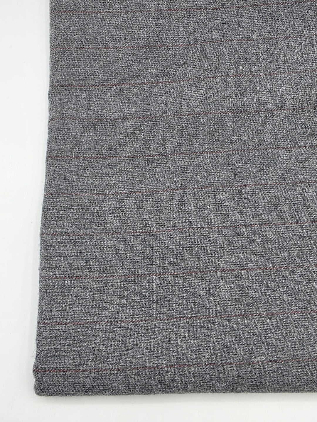 Cotton Linen Fabric in Smoke Stripe - 57" wide, sold by the yard
