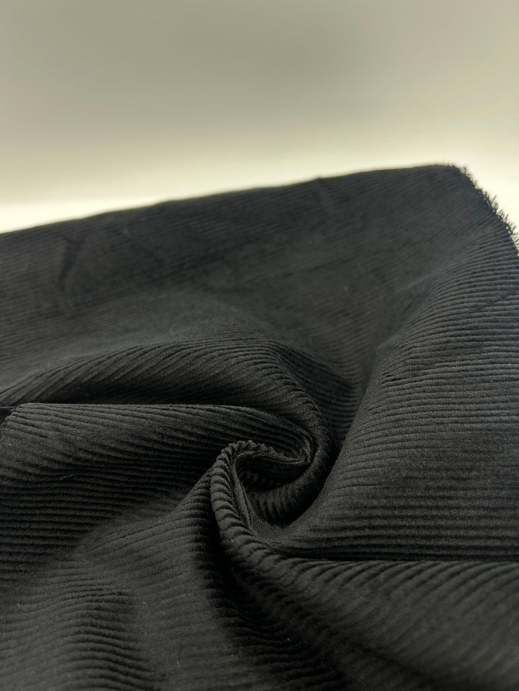 Corduroy Fabric in Black - 57" wide, sold by the yard