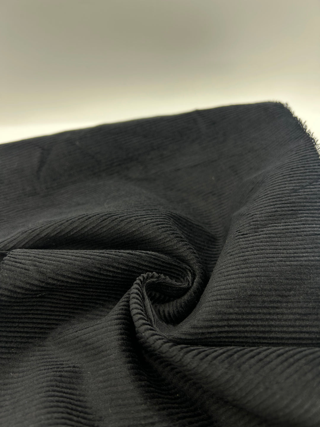 Corduroy Fabric in Black - 57" wide, sold by the yard