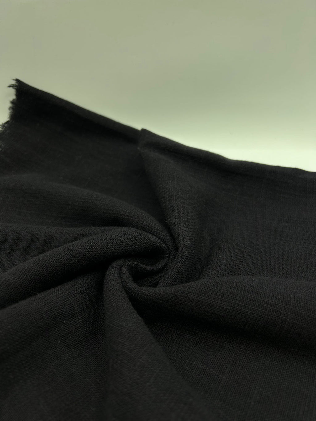 Cotton Linen Fabric in Black - 57" wide, sold by the yard
