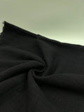Cotton Linen Fabric in Black - 57" wide, sold by the yard