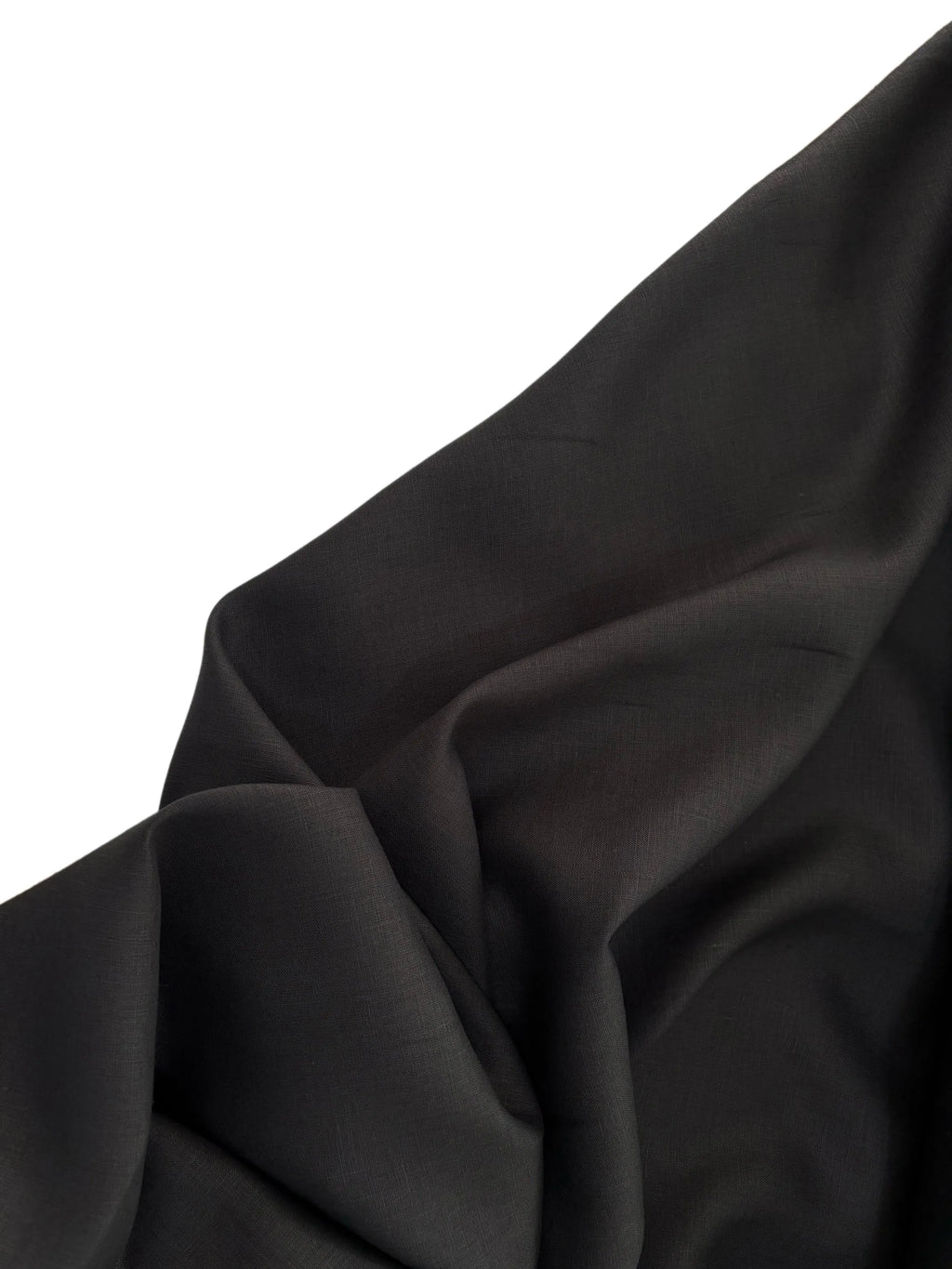 100% Linen Fabric Black