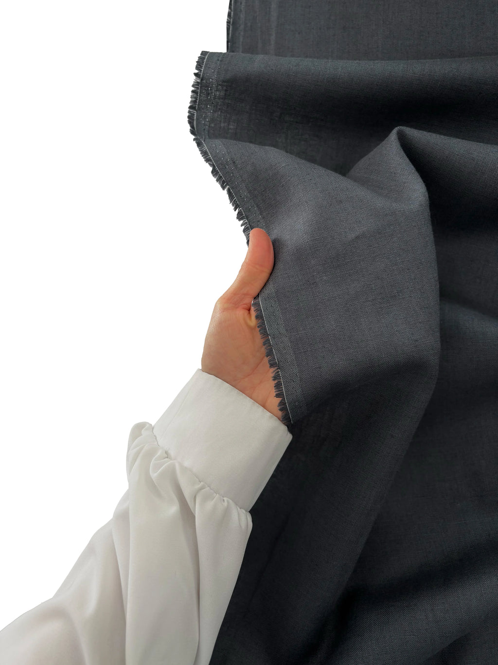 100% Linen Fabric Anthracite