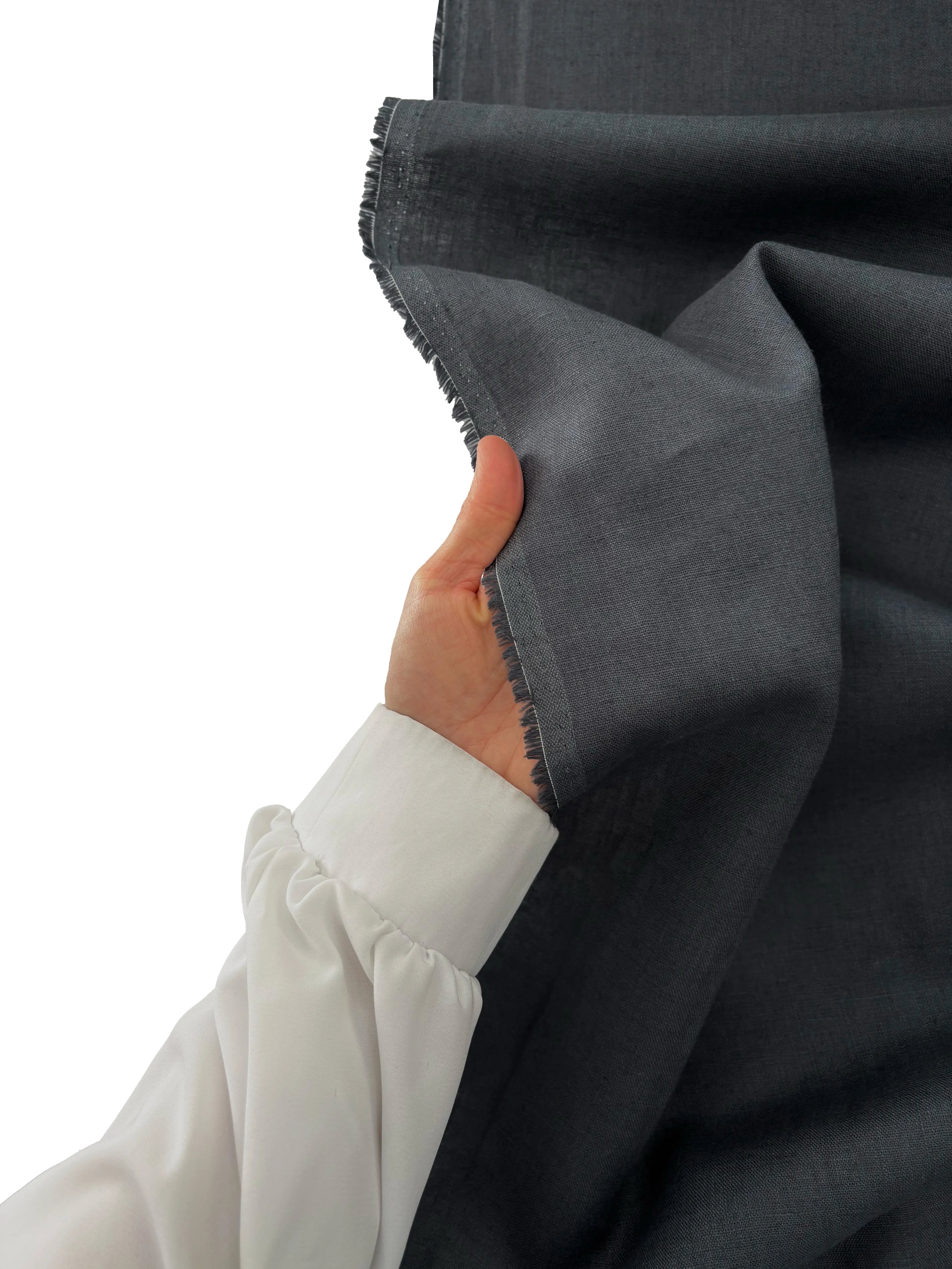 100% Linen Fabric Anthracite