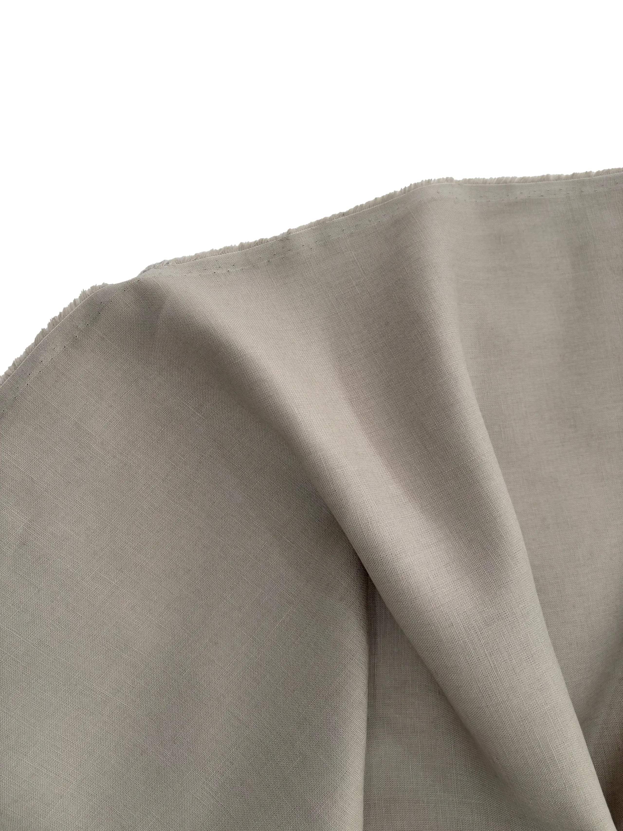 100% Linen Fabric Gray