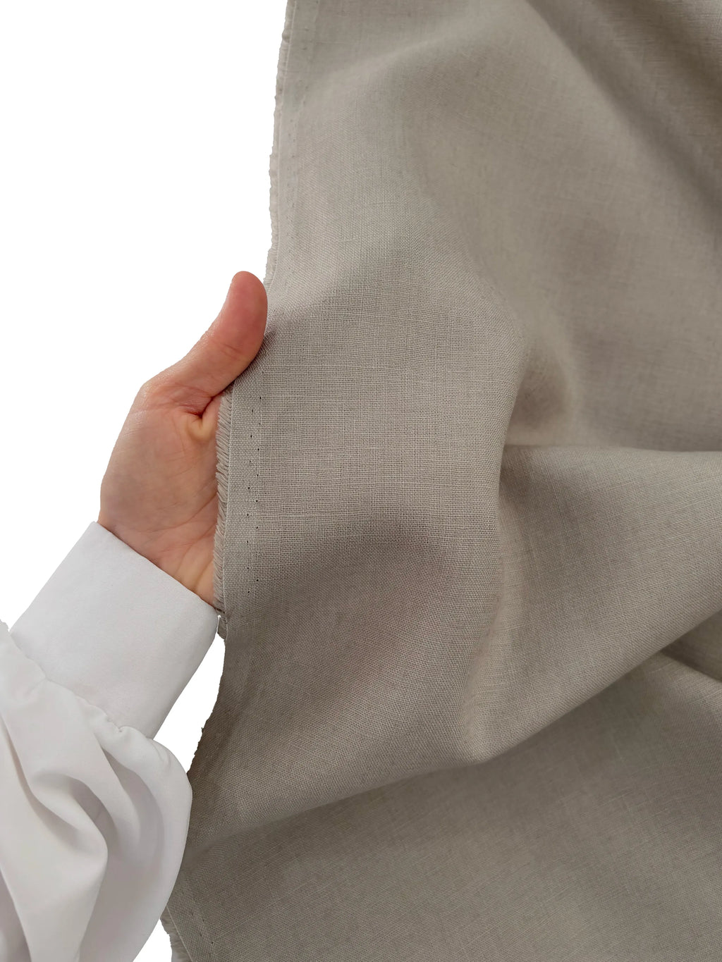 100% Linen Fabric Gray