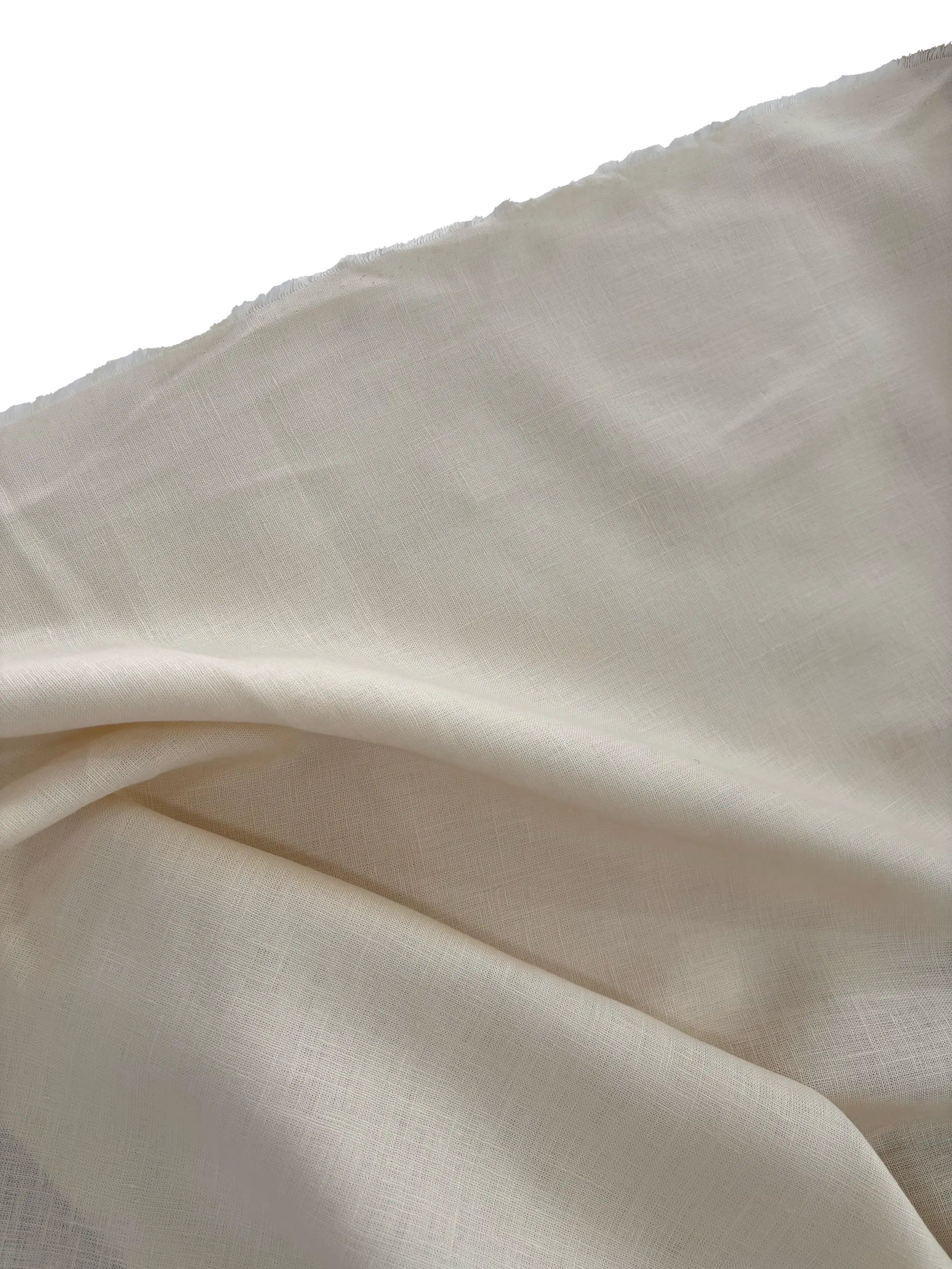 100% Linen Fabric Cream