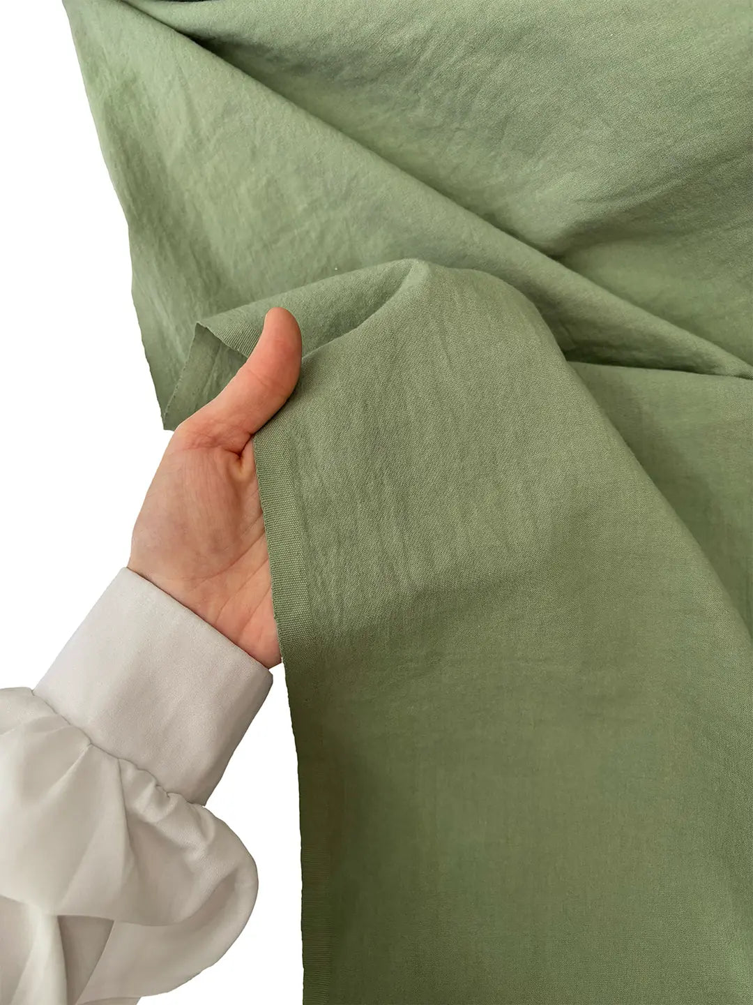 94" Wide 100% Organic Cotton Poplin Fabric - Green