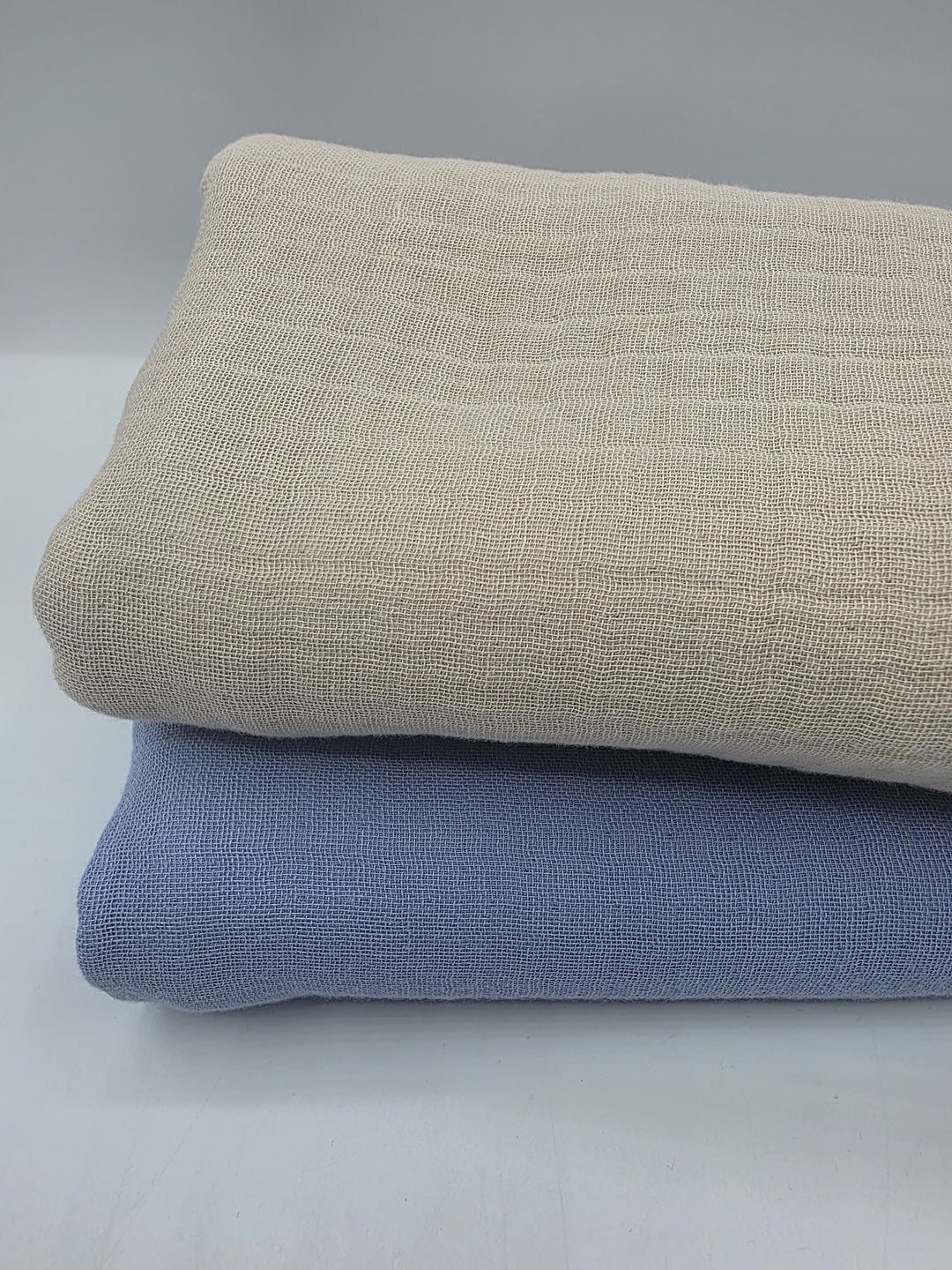 4-Layer Muslin Fabric in Blue - 57" wide, sold by the yard
