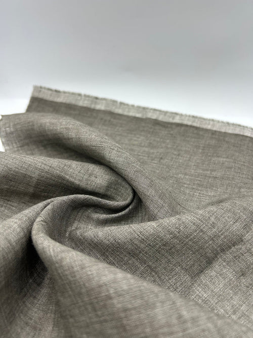 100% Linen Fabric in Brown Melange - 57" wide, sold by the yard