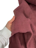 100% Linen Fabric Soft Burgundy