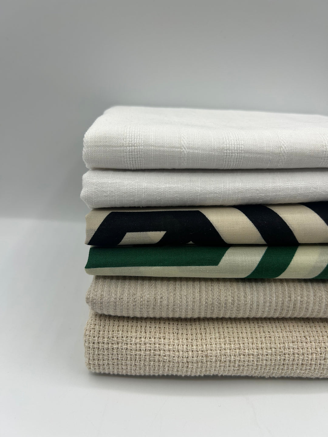 Cotton Linen Fabric in Ribbed Natural - 57" wide, sold by the yard