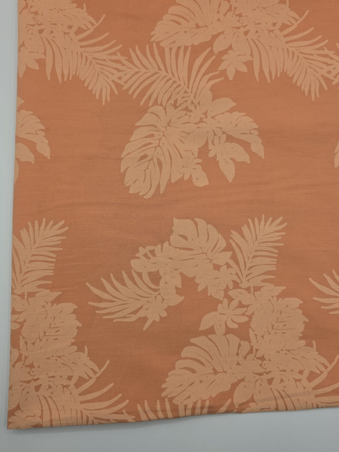Cotton Voile Fabric in Terracotta Palm - 59" wide, sold by the yard