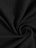 Double Gauze Muslin Fabric in Black - 57" wide, sold by the yard