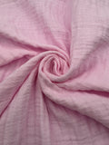 Double Gauze Muslin Fabric in Pink - 57" wide, sold by the yard