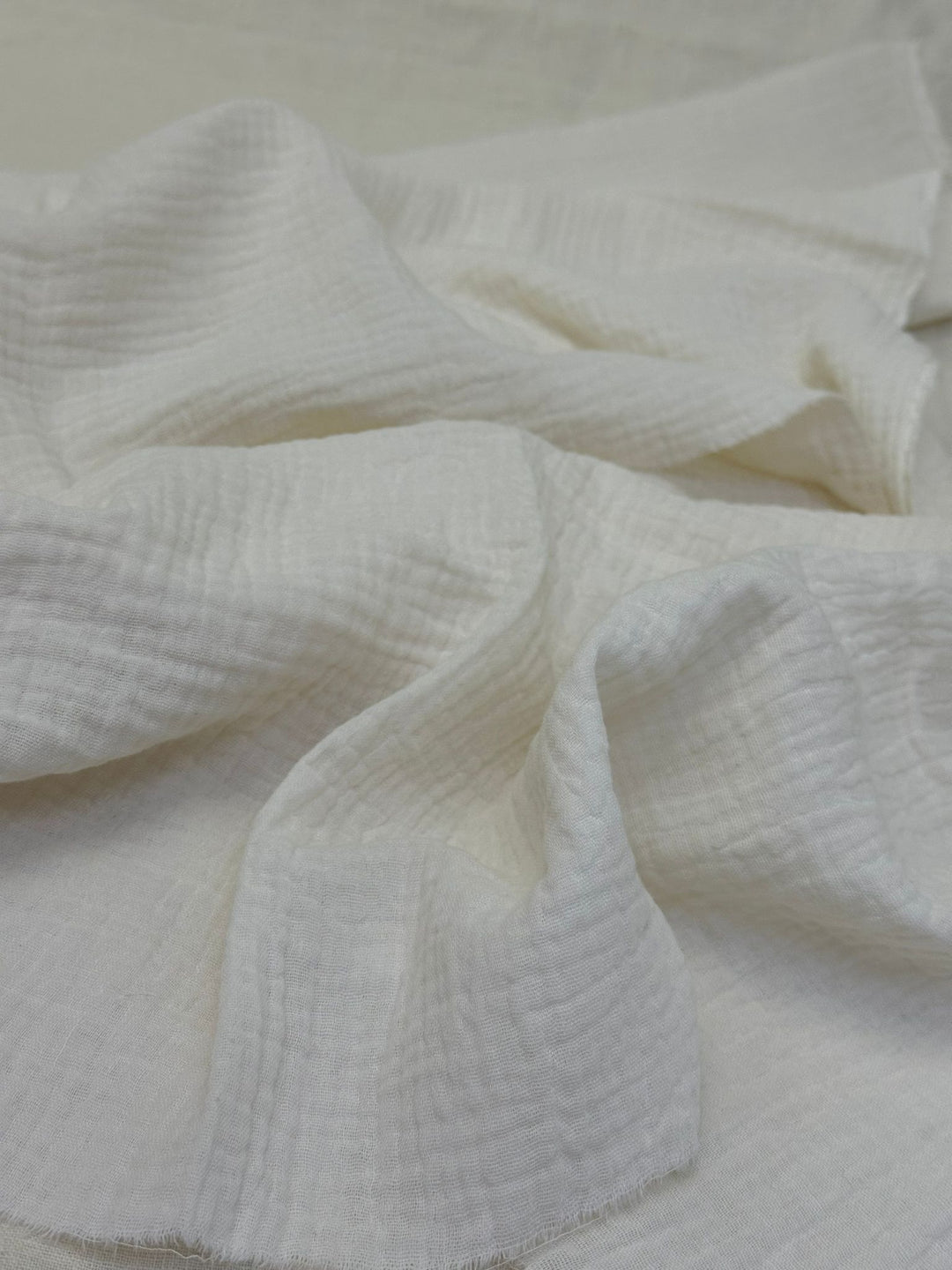 Double Gauze Muslin Fabric in Cream - 57" wide, sold by the yard