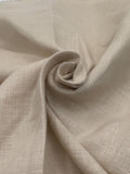 100% Linen Fabric in Deep Cream - 57" wide, sold by the yard