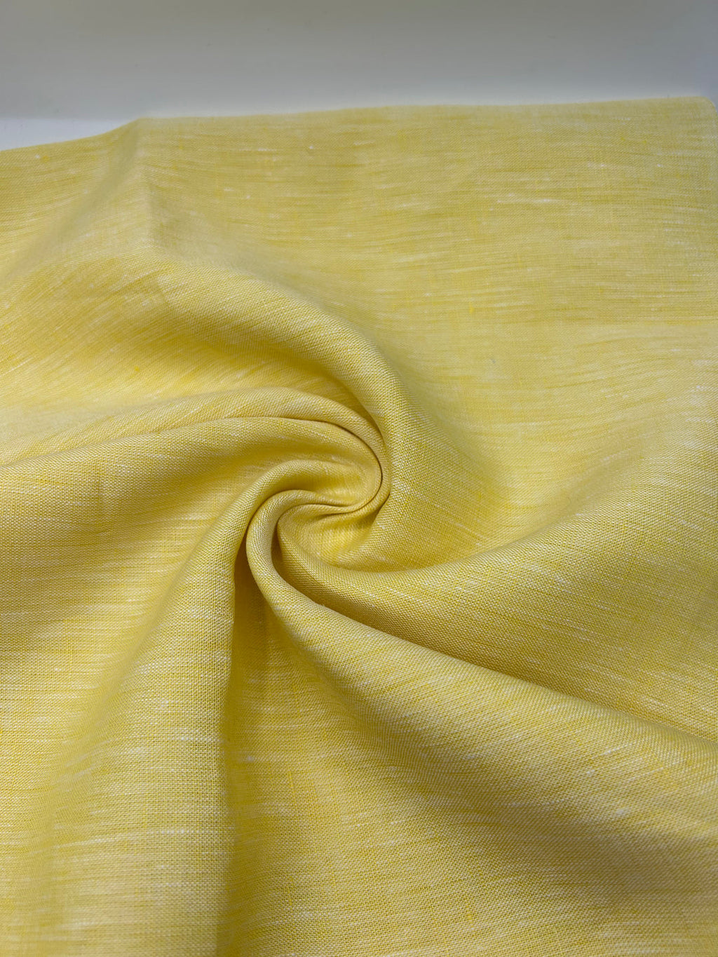 100% Linen Fabric in Yellow Melange - 57" wide, sold by the yard