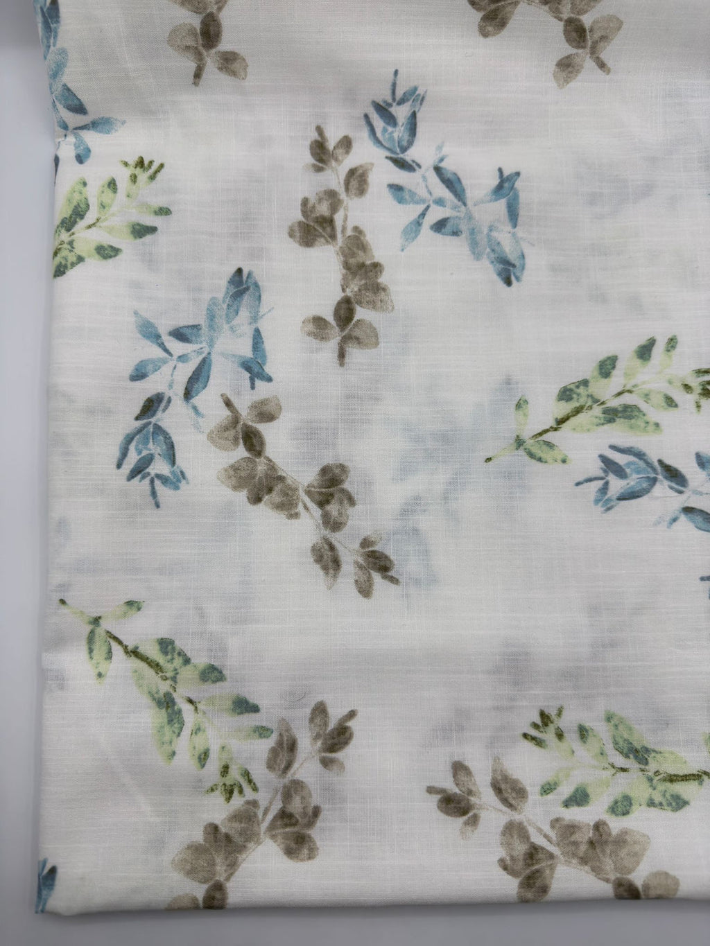 Printed Cotton Linen Fabric in Meadow Sprig - 57" wide, sold by the yard