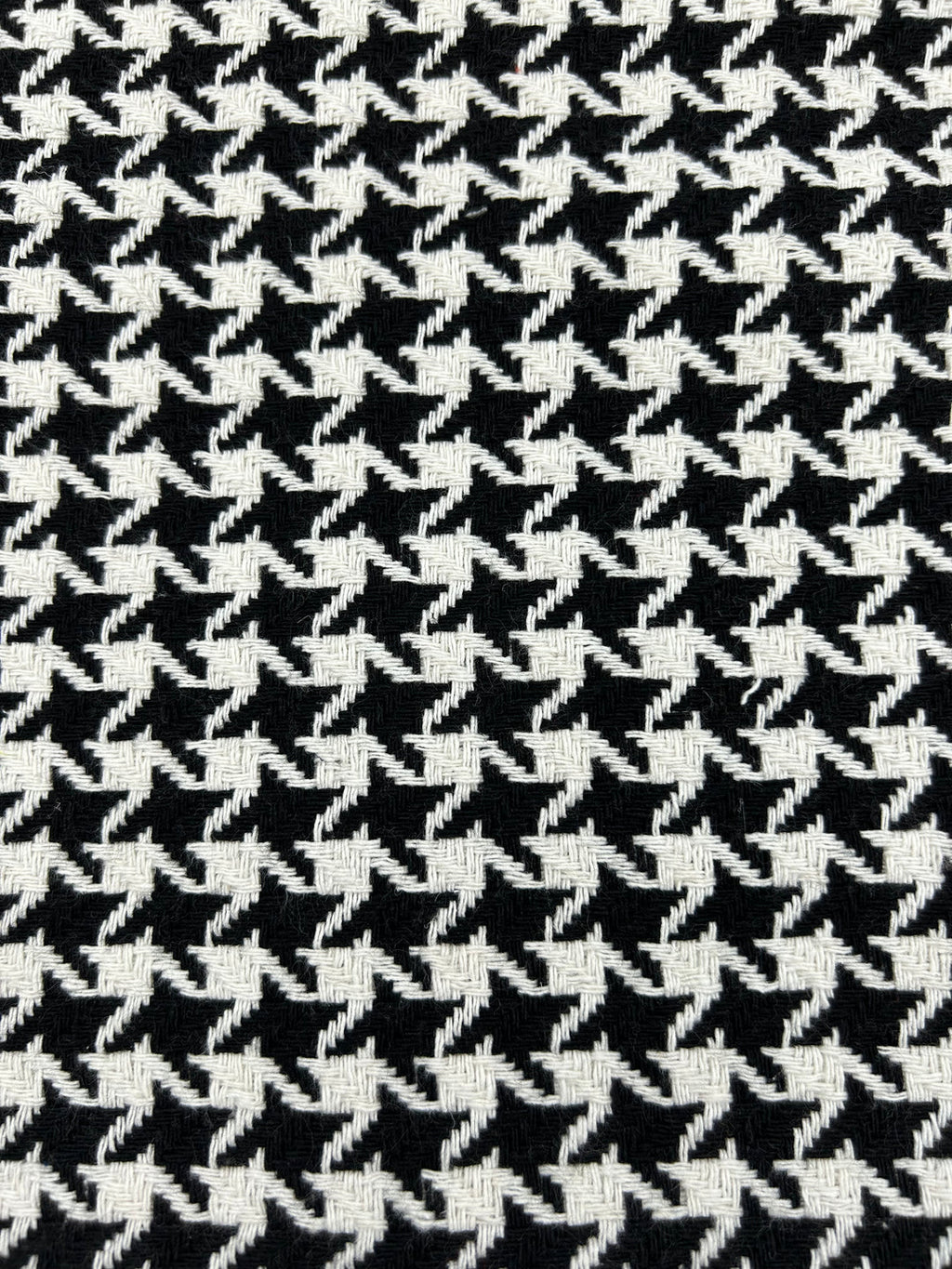 Houndstooth Wool-Blend Coating in Black & White - 59" wide, sold by the yard