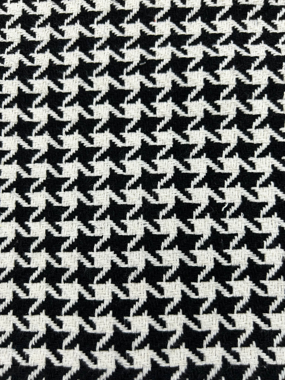 Houndstooth Wool-Blend Coating in Black & White - 59" wide, sold by the yard