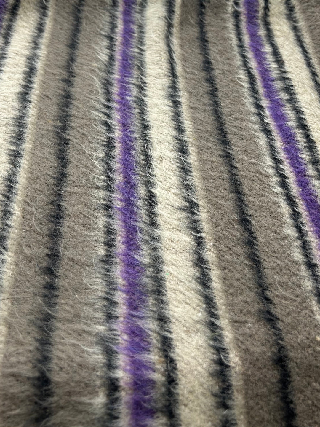 Brushed Bouclé Fabric in Ivory & Purple - 59" wide, sold by the yard