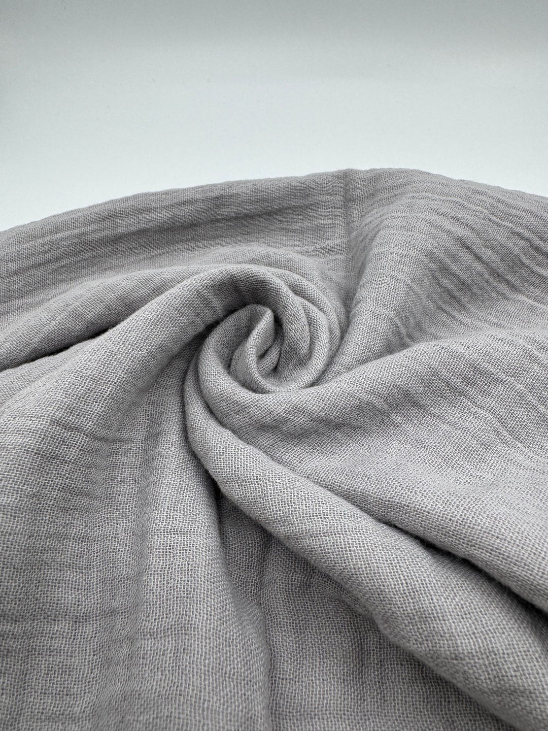 Double Gauze Muslin Fabric in Light Grey - 57" wide, sold by the yard