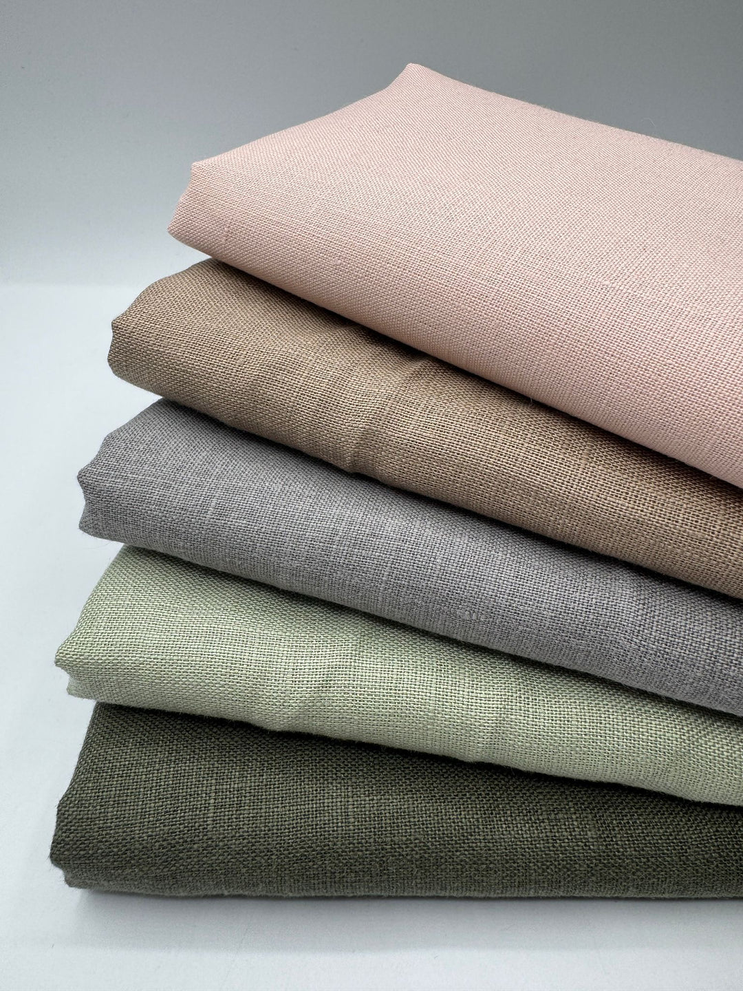 100% Linen Fabric in Light Grey - 57" wide, sold by the yard