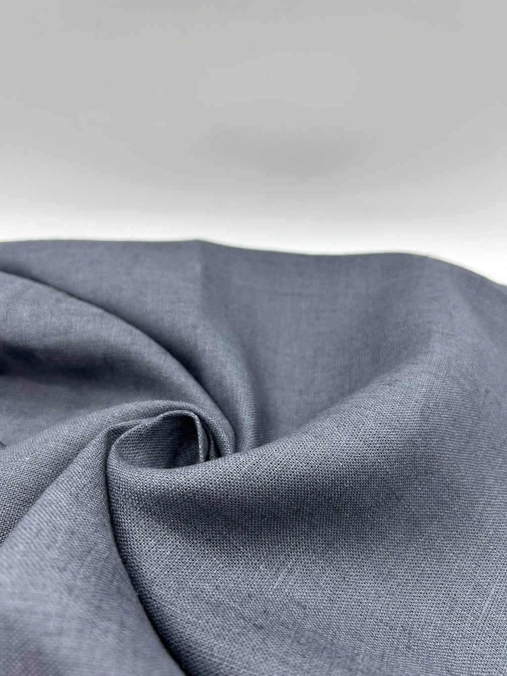 100% Linen Fabric in Steel Blue - 57" wide, sold by the yard