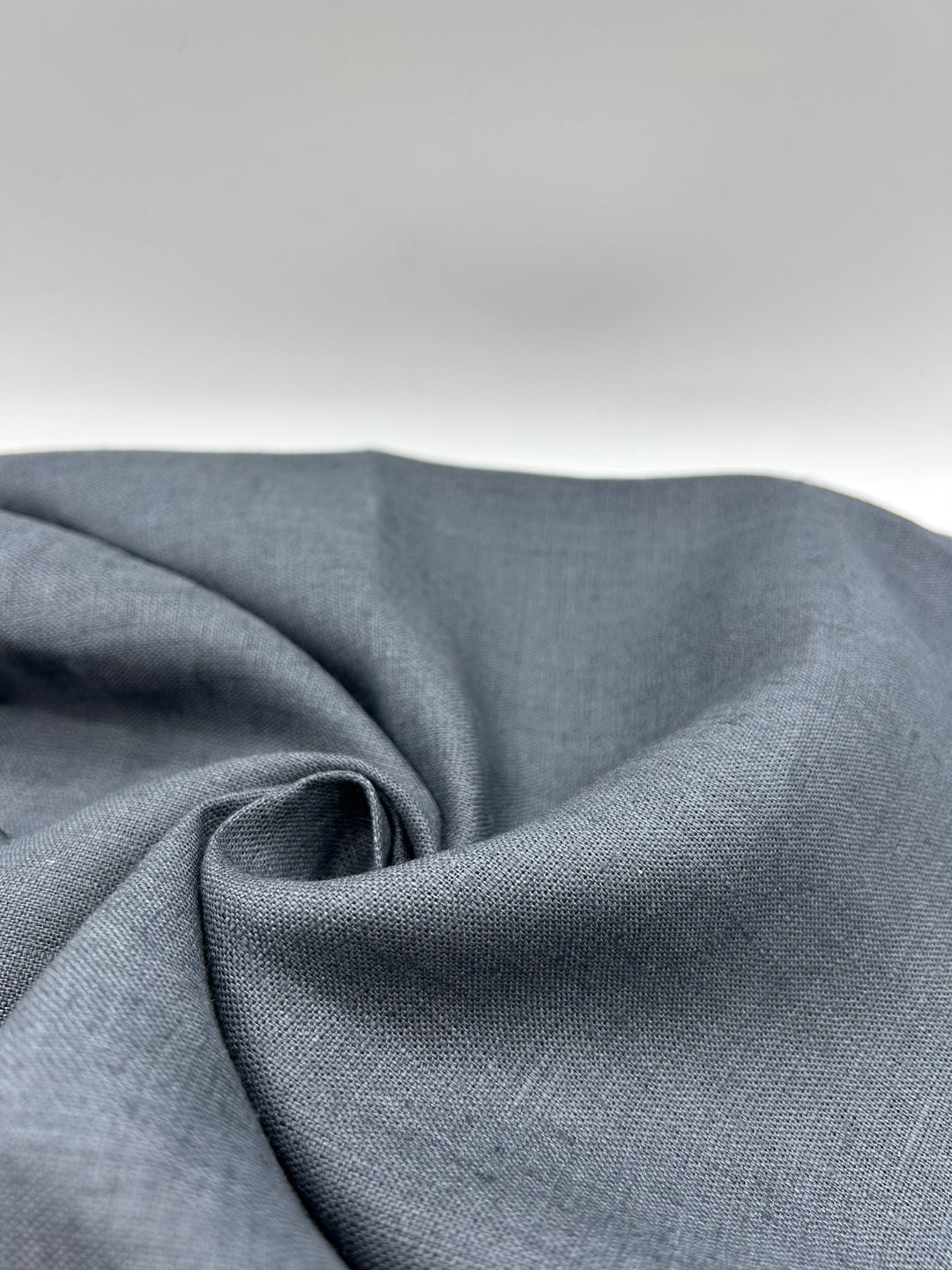 100% Linen Fabric in Steel Blue - 57" wide, sold by the yard