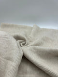 Cotton Linen Fabric in Ribbed Natural - 57" wide, sold by the yard