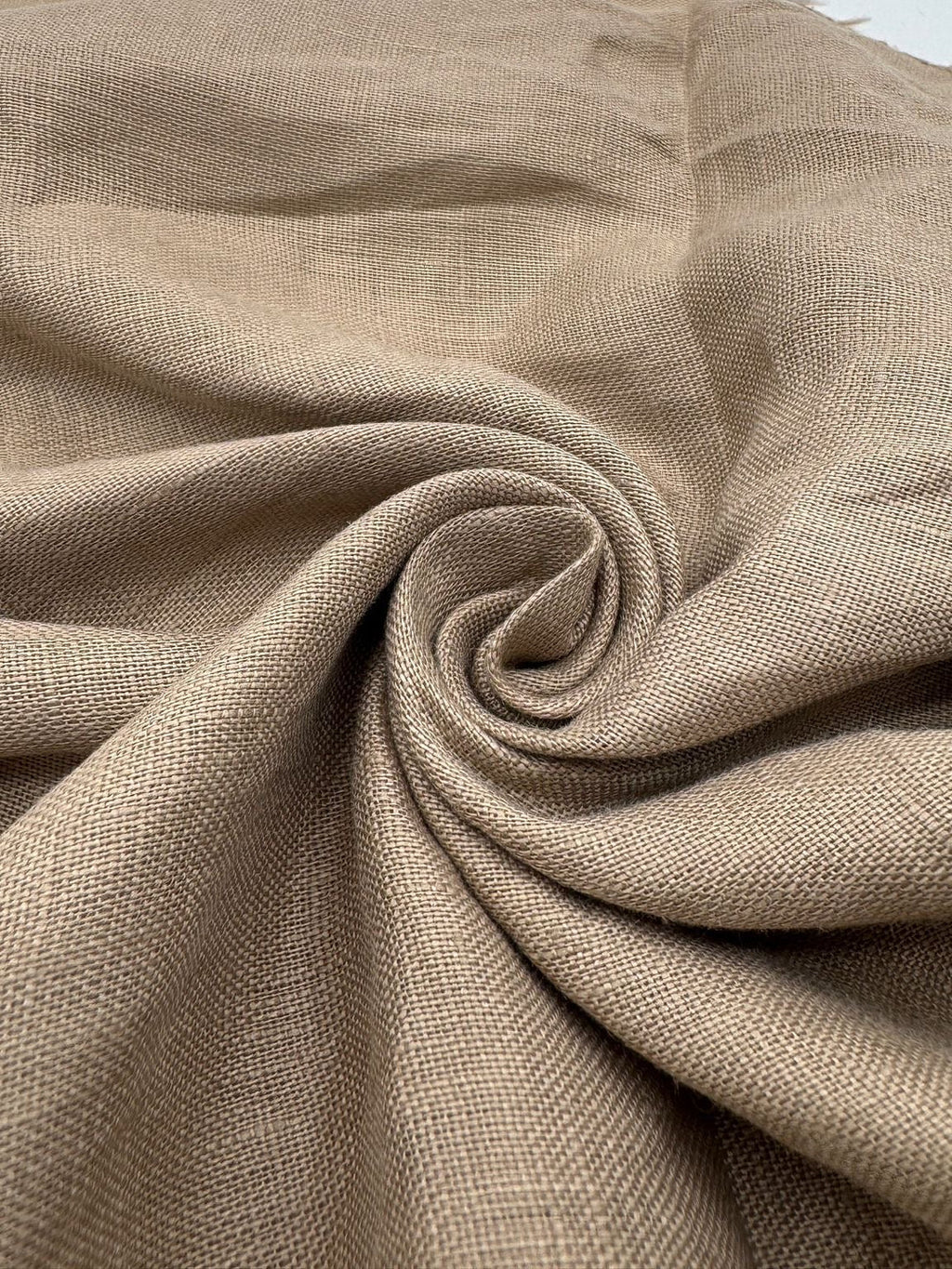 100% Linen Fabric in Caramel - 57" wide, sold by the yard
