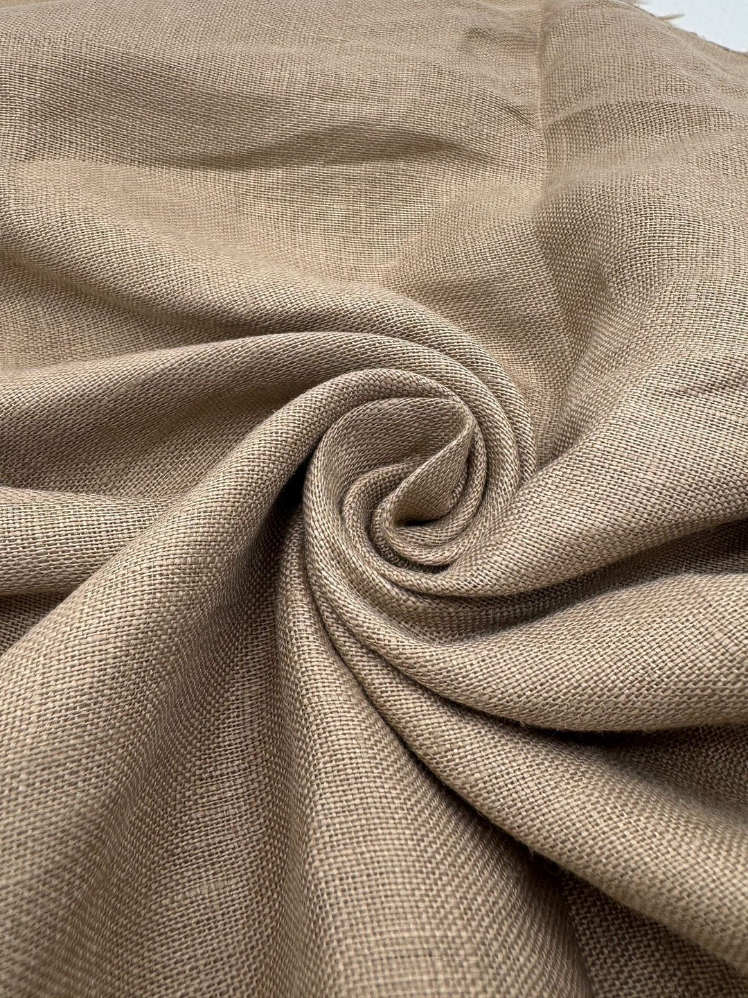 100% Linen Fabric in Caramel - 57" wide, sold by the yard