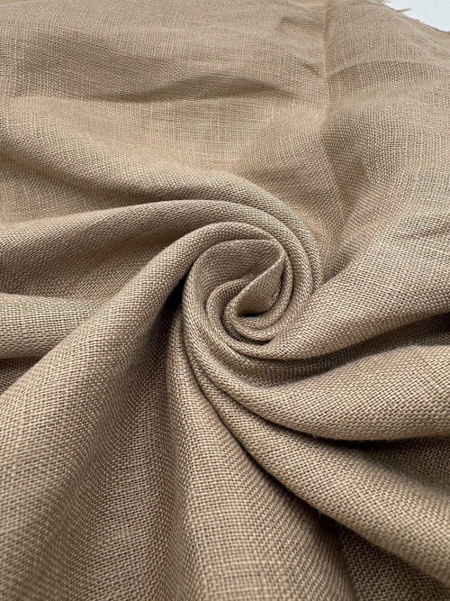 100% Linen Fabric in Caramel - 57" wide, sold by the yard