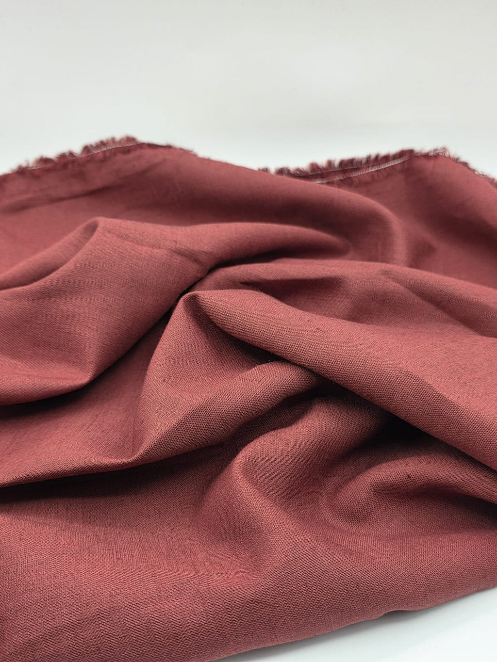Cotton Linen Fabric in Burgundy - 57" wide, sold by the yard