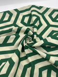 Cotton Voile Fabric in Forest Geometric - 59" wide, sold by the yard
