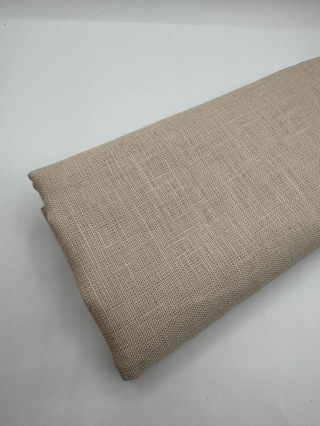 100% Linen Fabric in Deep Cream - 57" wide, sold by the yard