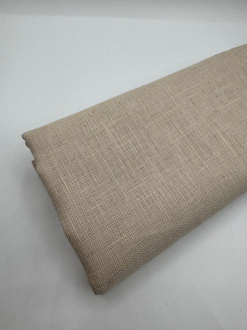 100% Linen Fabric in Deep Cream - 57" wide, sold by the yard