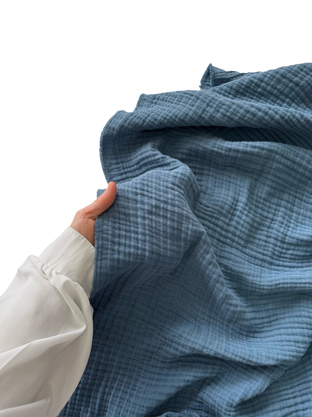 4-Layer 100% Cotton Indigo Muslin Fabric