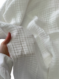 4-Layer 100% Cotton White Muslin Fabric