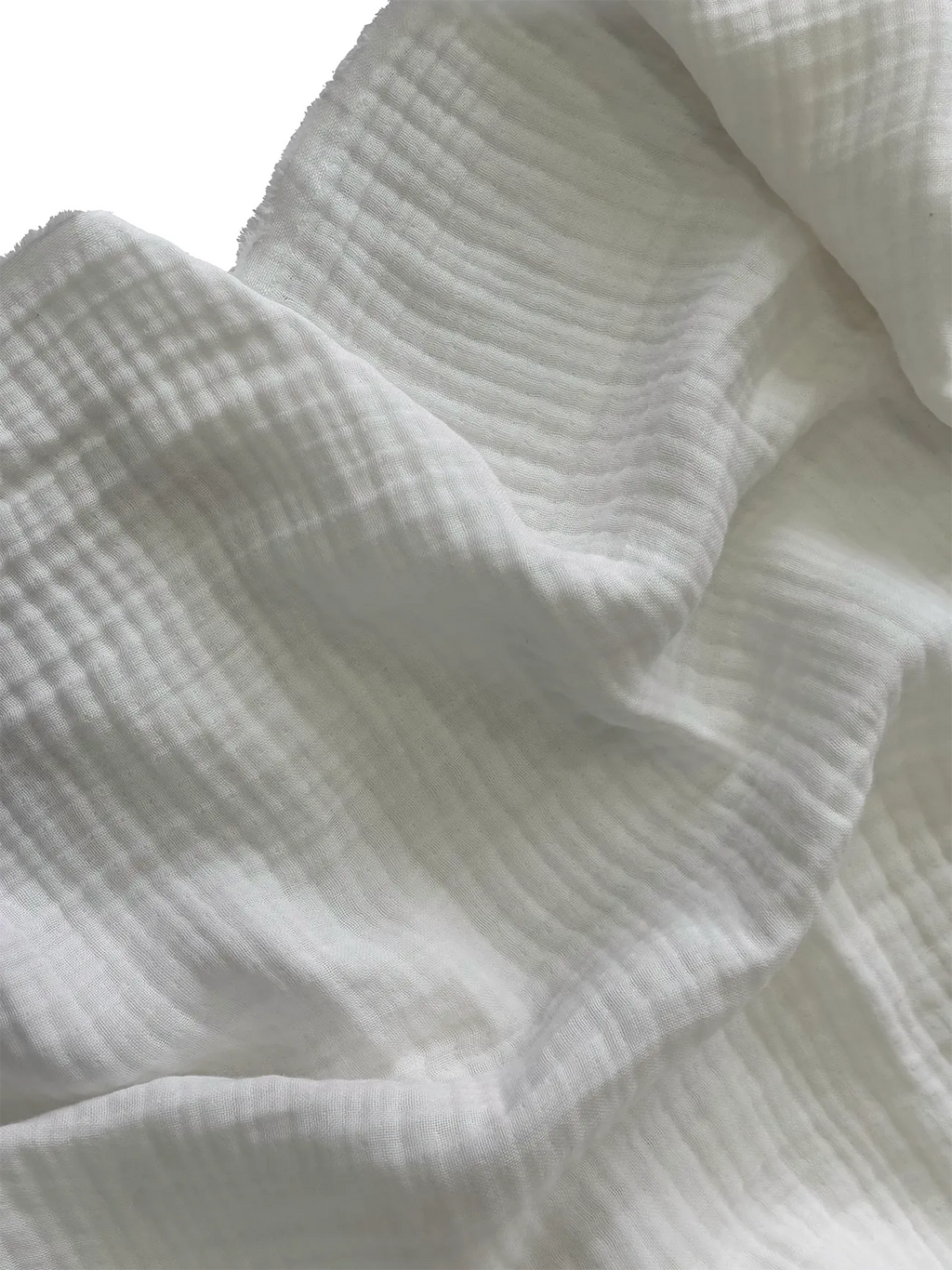 4-Layer 100% Cotton White Muslin Fabric
