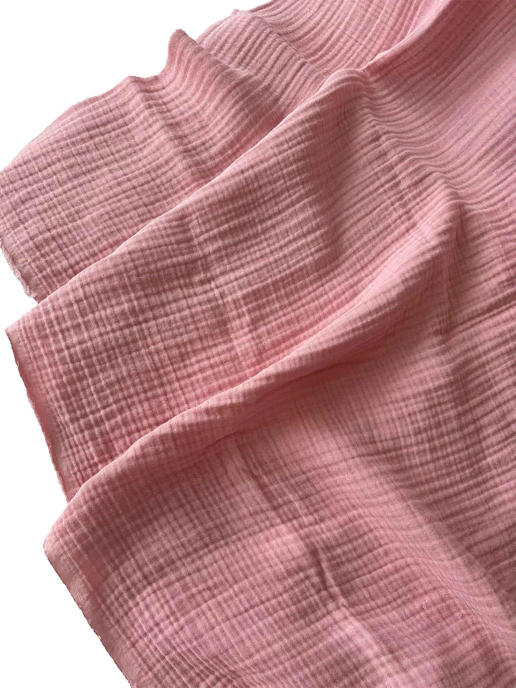 4-Layer 100% Cotton Soft Powder Pink Muslin Fabric